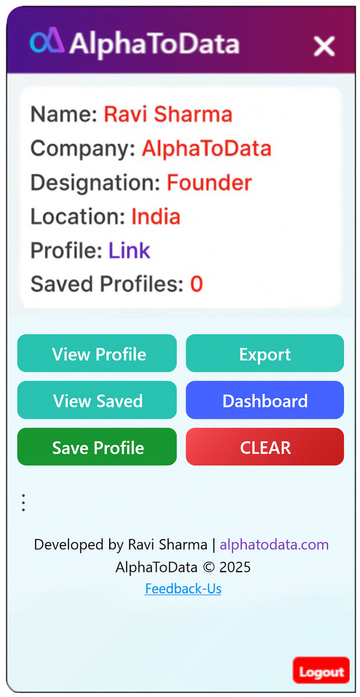AlphaToData Sidebar Demo
